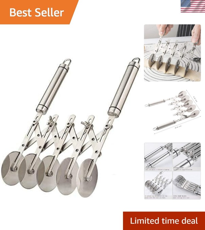 Professional Grade Stainless Steel 5 Wheel Pastry Cutter – Time-Saving Design