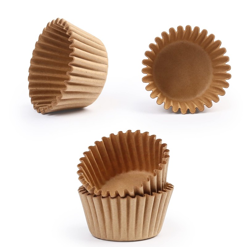 LotFancy 500Pcs Mini Cupcake Liners, Natural Muffin Liners Mini, gallery