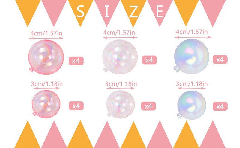 24 PCS Balls Cake Toppers Bubble Mini Balloon Topper Pearl Insert Cupcake DIY gallery