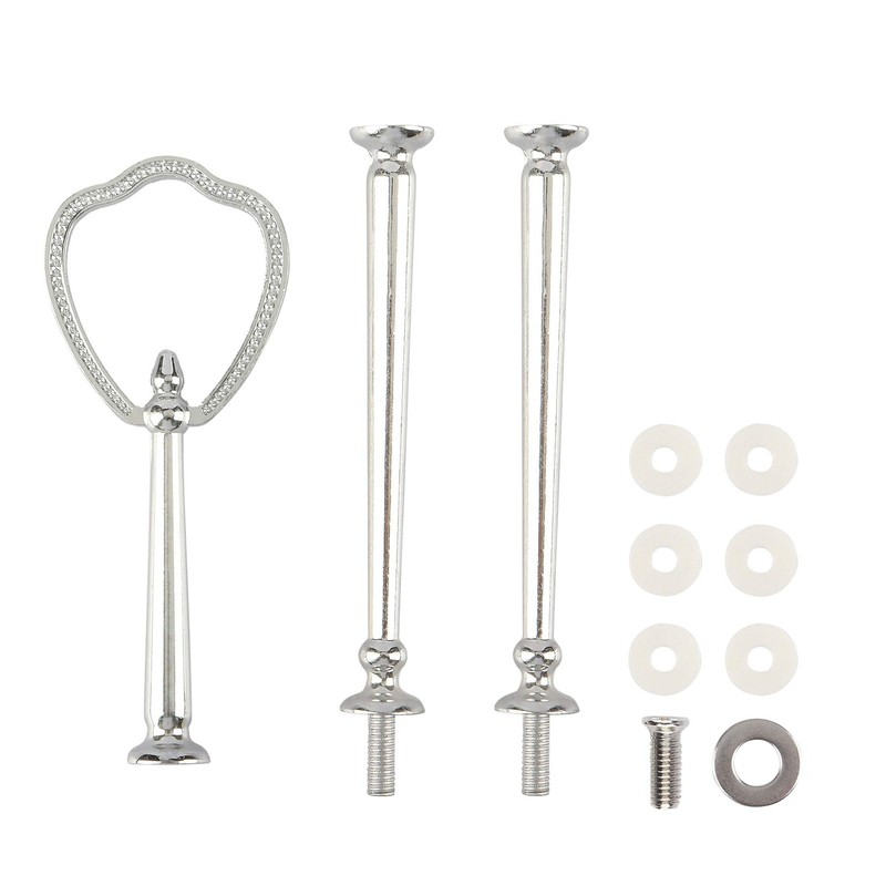 3 Tier 14″ Heavy Metal Cake Stand Holder Fruit Plate Stand Fitting Hardware R…