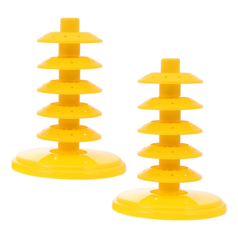 1 Set 2pcs Circular Porous Lollipop Display Brackets Lollipop Storage Stands