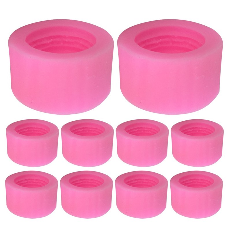 10Pcs Flexible Pink Silicone Macaron Moulds for Baking Chocolate Decorating gallery