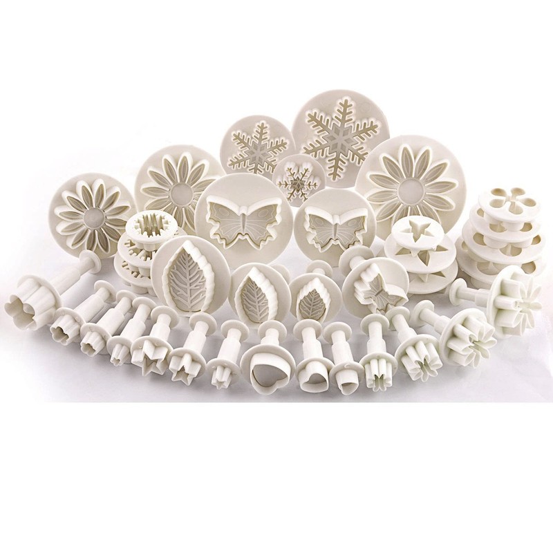 36-Piece Fondant Cake Decorating Tools Set - Cookie Plunger, Flower & Leaf Molds gallery