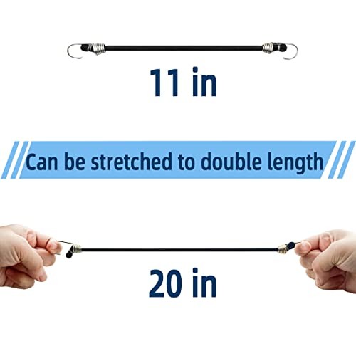 15 Pack Heavy Duty Bungee Cords with Hooks 11 Inch Mini Rubber Bungee Cord gallery