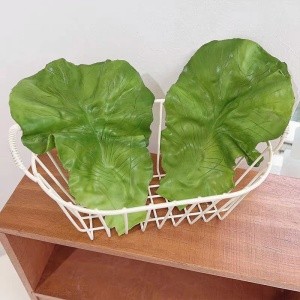 6PCS Realistic PU Fake Lettuce Leaves Simulat Artificial Green gallery