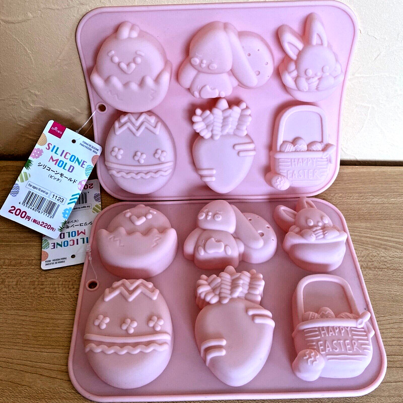 Daiso Japan Easter bunny egg for cake Silicorn mold 19×15cm ×2set Kawaii Cute
