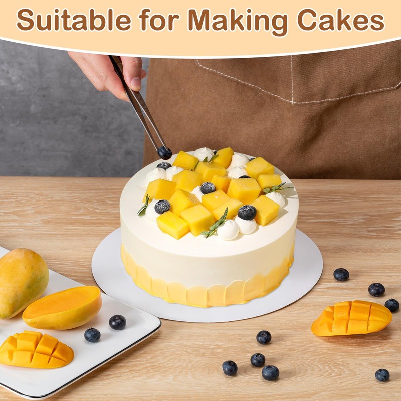 6 PCS White Cake Boards 10 Inch Round Cardboard Bases Waterproof Oil Proofing gallery