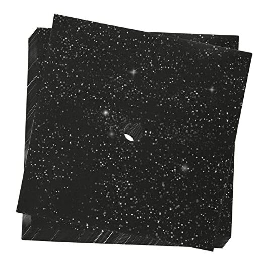 10 Pieces Graduation Cap Decorations Graduation Cap Topper Glitter Blank Black