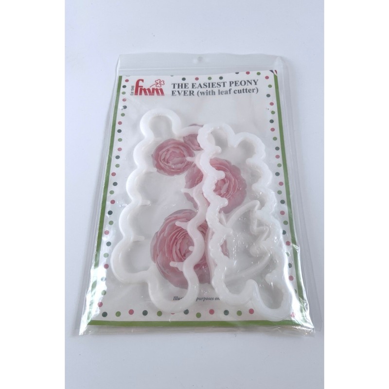 FMM Easiest Peony Ever Cutter Set w Leaf Cutter Sugarcraft Fondant Flower Tool gallery