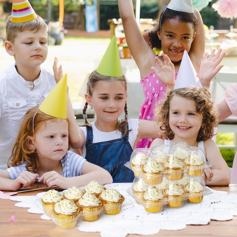 LotFancy (6 Count x 10 Sets) Cupcake Containers, Clear Plastic gallery