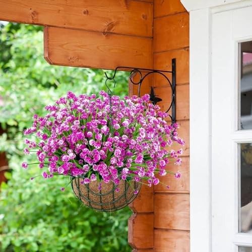 24 Bundles Artificial Flowers for Outdoors UV Resistant Fake 24 Packs Fuchsia gallery