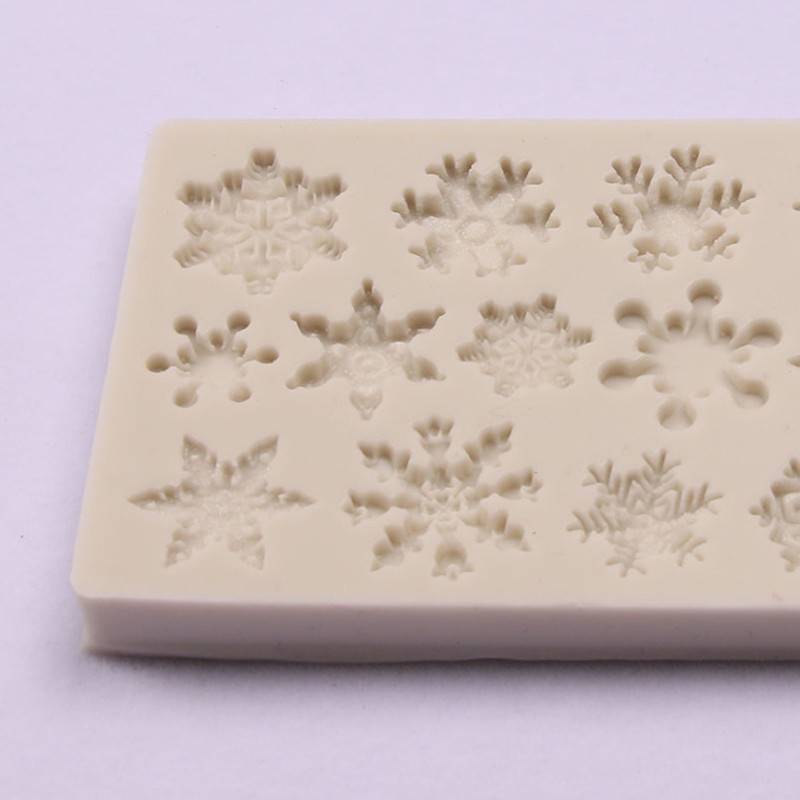 Christmas Snowflake Pattern Silicone Mold Chocolate Cake Baking Non-Stick gallery