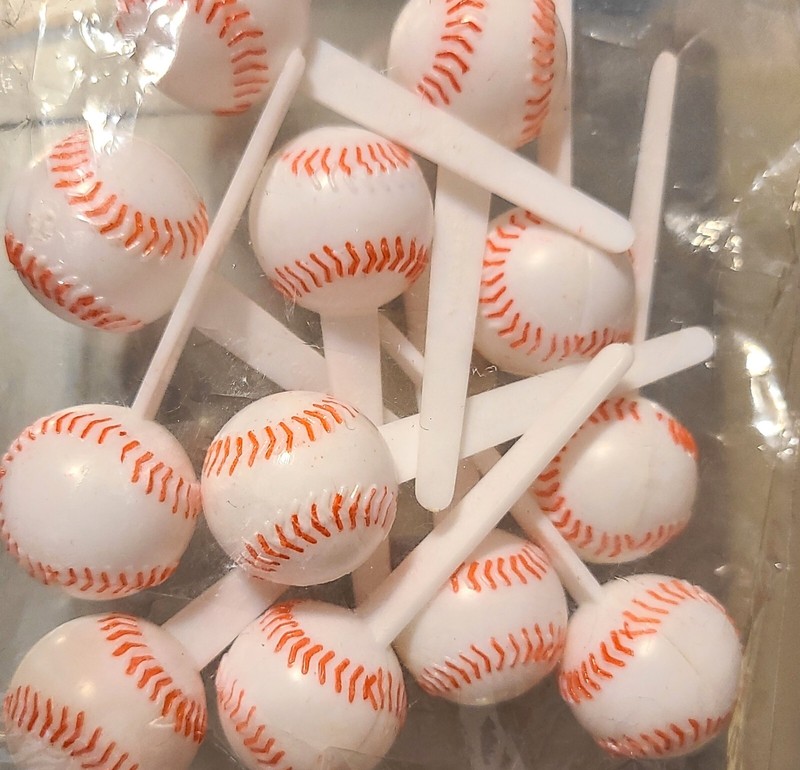 NEW 28 Baseball Cupcake Cake Toppers Picks Birthday Team Event Bakery Craft gallery