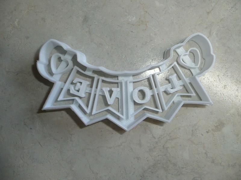 LOVE HANGING STYLE BANNER WITH HEARTS SPECIAL OCCASION COOKIE CUTTER USA PR3471 gallery