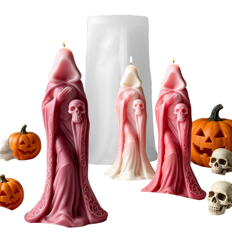Witch Skull Design Silicone Mold Unique Present Halloween Molds Easy Demold