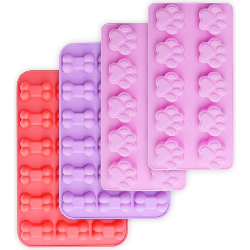 homEdge Puppy Dog Paw and Bone Silicone MoldsPCS | Non-Stick, Food Grade