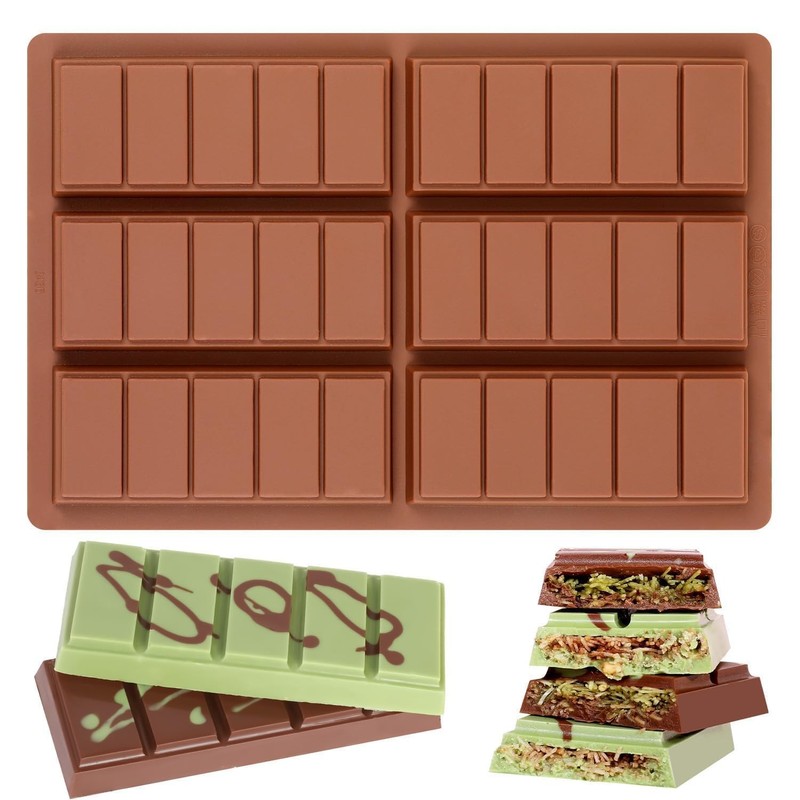 Break Apart Non-Stick Chocolate Bar Mold For Tabs Chocolate Milk Snacks