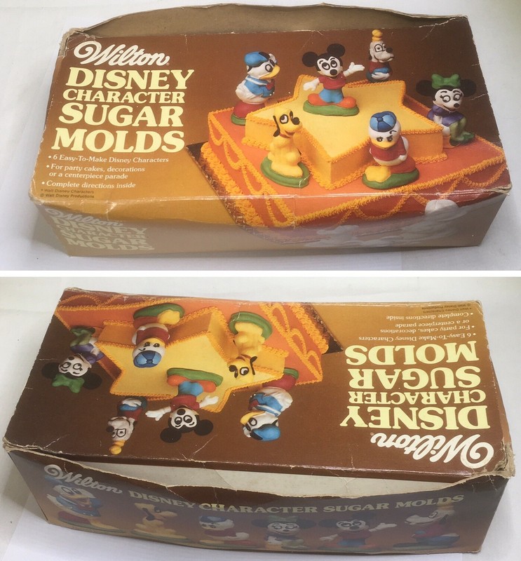 Vintage Disney Characters Sugar Molds WILTON Cake Baking Decorating Craft 1972 gallery