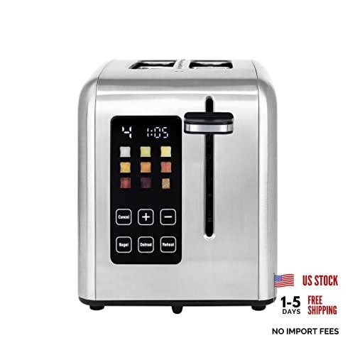 Touchscreen Toaster 2-Slice with Extra-Wide Stainless Steel Touchscreen Rapid