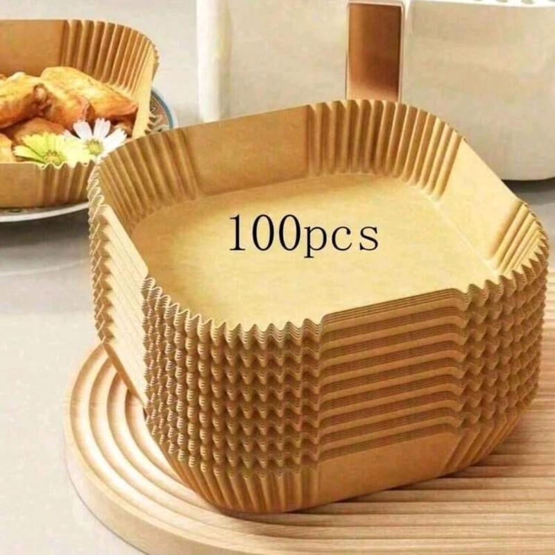 100pcs Air Fryer, Paper Air Fryer Liner, Paper Basket Bowl, Homemade Sweets gallery