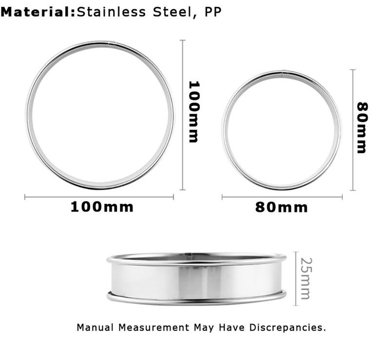 High-Quality Sturdy Reliable Practical Polished Stainless Steel Mousse Rings Set gallery