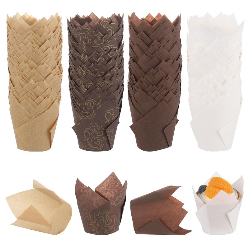 Tulip Cupcake Muffin Liners Greaseproof Baking Cups Premium Holders 400 PCS