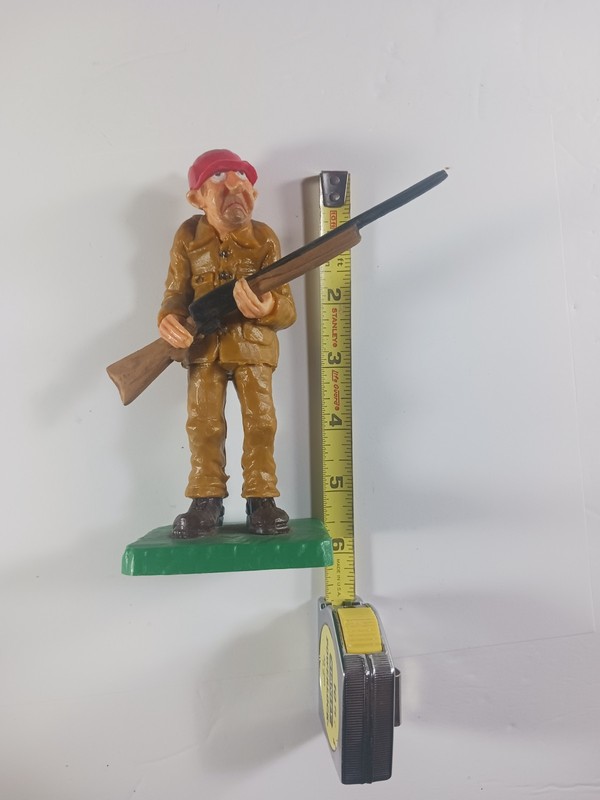 Vintage WILTON Hunter Old Man Cake Topper Decoration Hong Kong 1978 6" gallery