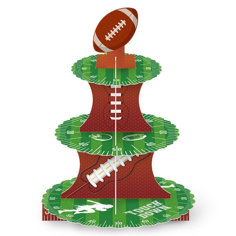 Football Cupcake Stand Decorations, 3 Tier Sports Football Cupcake Stand DIY …