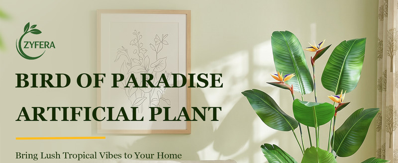 5FT Artificial Bird of Paradise Plant with Flowers, Tall Tropical Fake gallery
