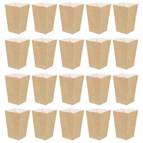 Square Kraft Paper Popcorn Boxes 50pcs for Snacks & Dry Fruits, Eco-Friendly gallery