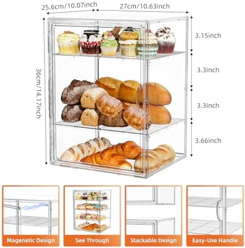 4 Tier Cupcake Stand Acrylic Cardboard Cupcake Tower Holder, Dessert Pastry C... gallery