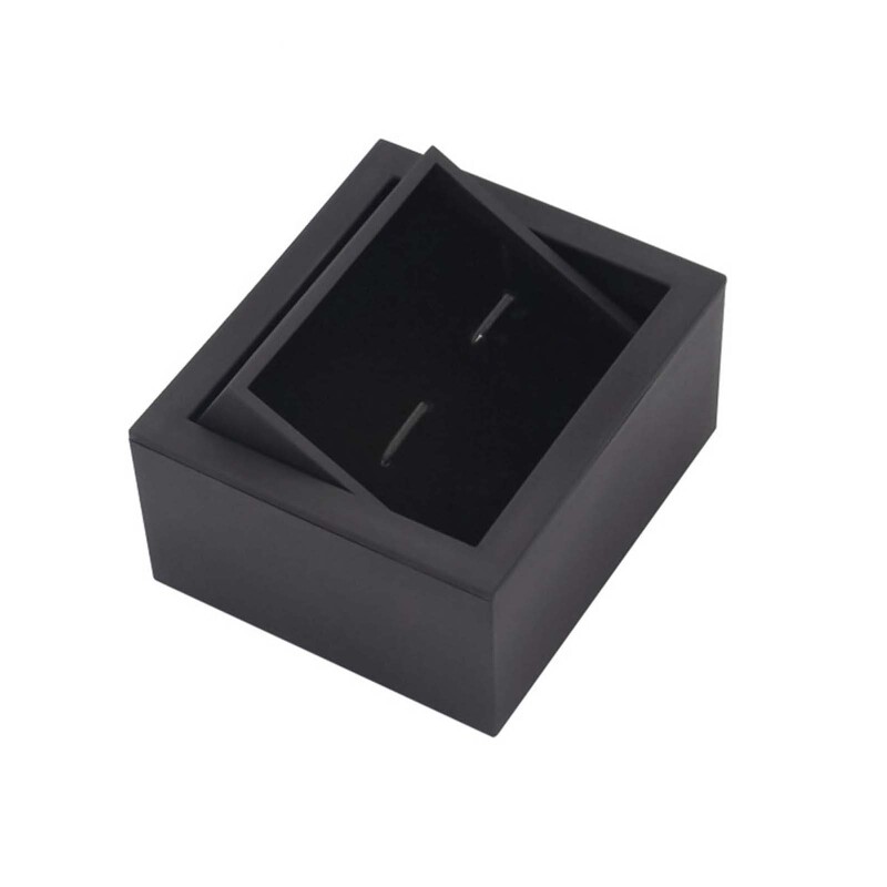 Black Flip Cover Cufflinks Box Portable Jewelry for Case Fashion Jewelry Organiz gallery
