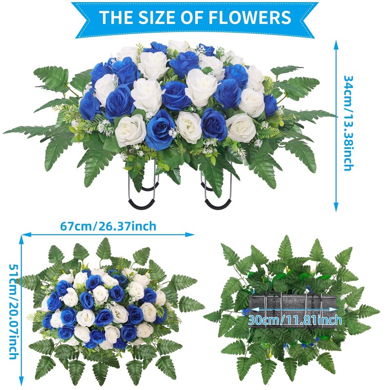 Hibsotco Cemetery Headstone Flower Saddleartificial Cemetery Flower Saddles For gallery