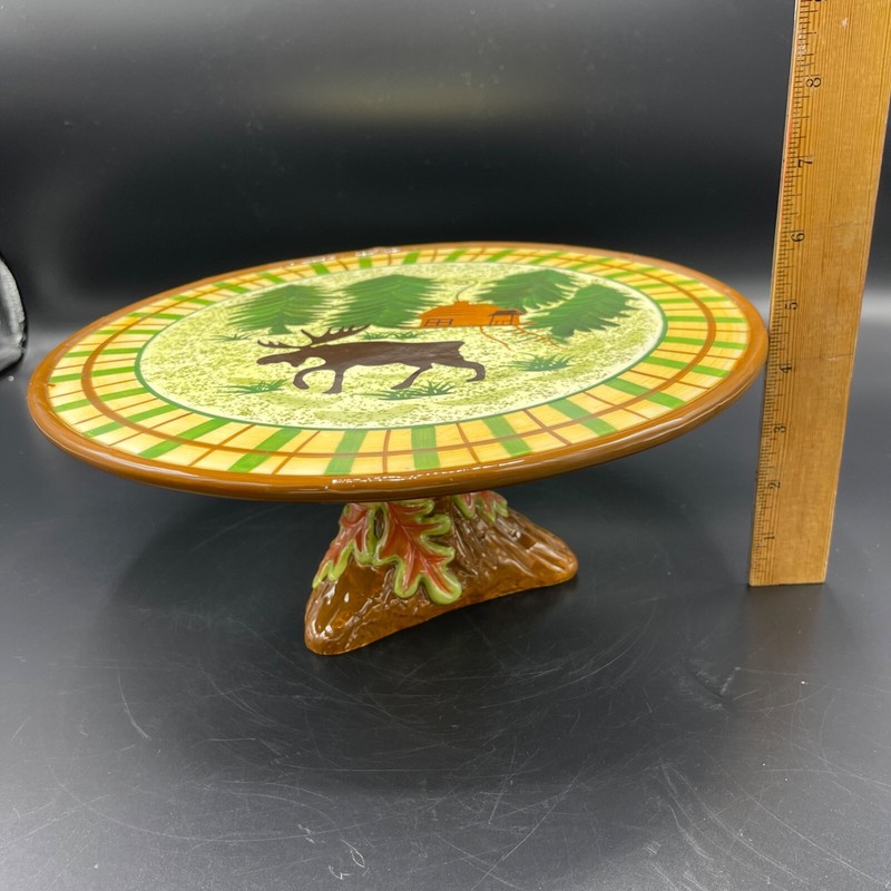 Outdoor/Nature/Cabin/Woods/Moose Themed 11" Cake Stand gallery