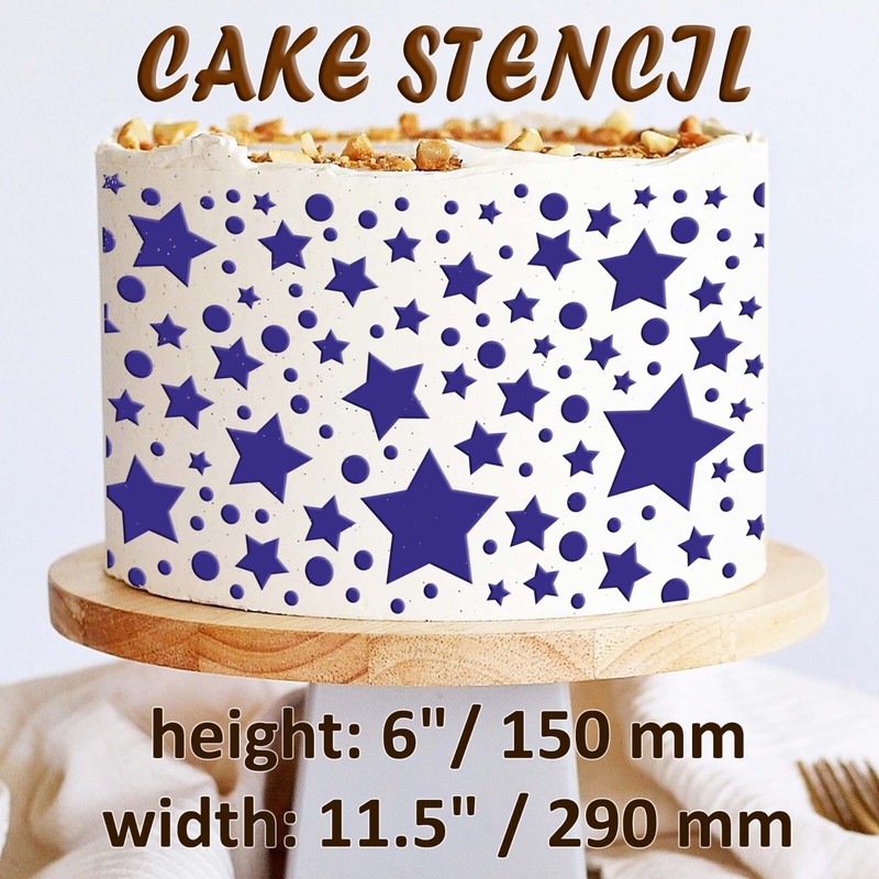 Cake Stencil Stars for Buttercream Cake Border Stencil Cake Decorating Supplies