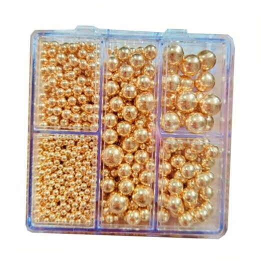 Pearls Sprinkles for Baking Sprinkles 90g/3.17oz 4 Size Mix Edible Preals Gold