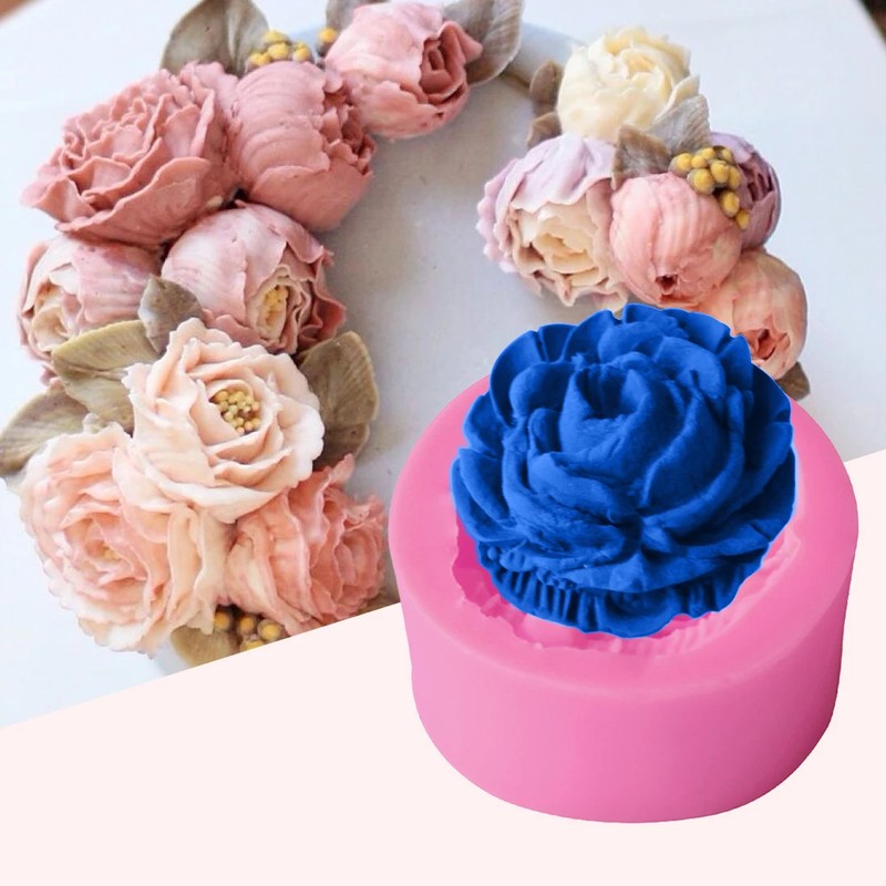 1PC Cake decorating tools 3D Rose Flower Silicone Mold Fondant Gift gallery