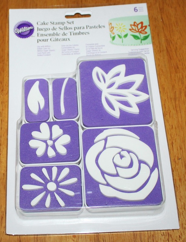 Wilton – 6PC FLORAL CAKE STAMP SET #417-1177 – NEW – Fondant/Gum Paste