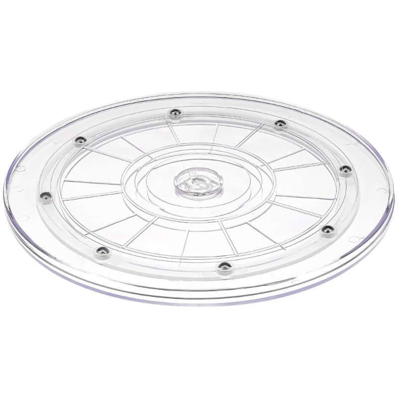Acrylic Display Turntable 360 Degree Rotating Storage Tray Cake Decorating Stand