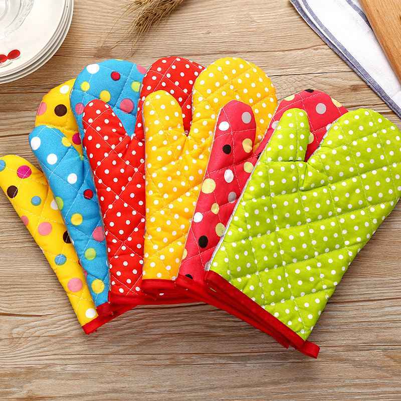 Oven Mitt Heat Resistant Glove Cotton Microwave Oven Glove Non-slip Terylene gallery