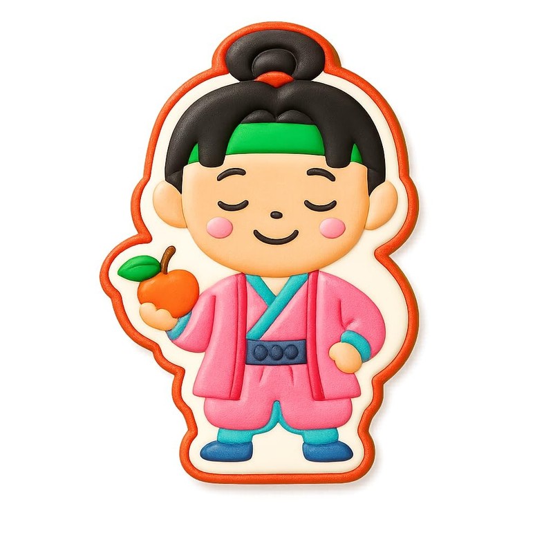 Momotaro Peach Boy Cookie Cutter – 4×2.8″ Fun Creative Baking Design