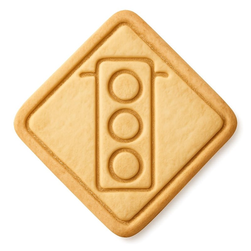 Traffic Light Ahead Sign Cookie Cutter & Stamp, Fondant & Clay – 4×4