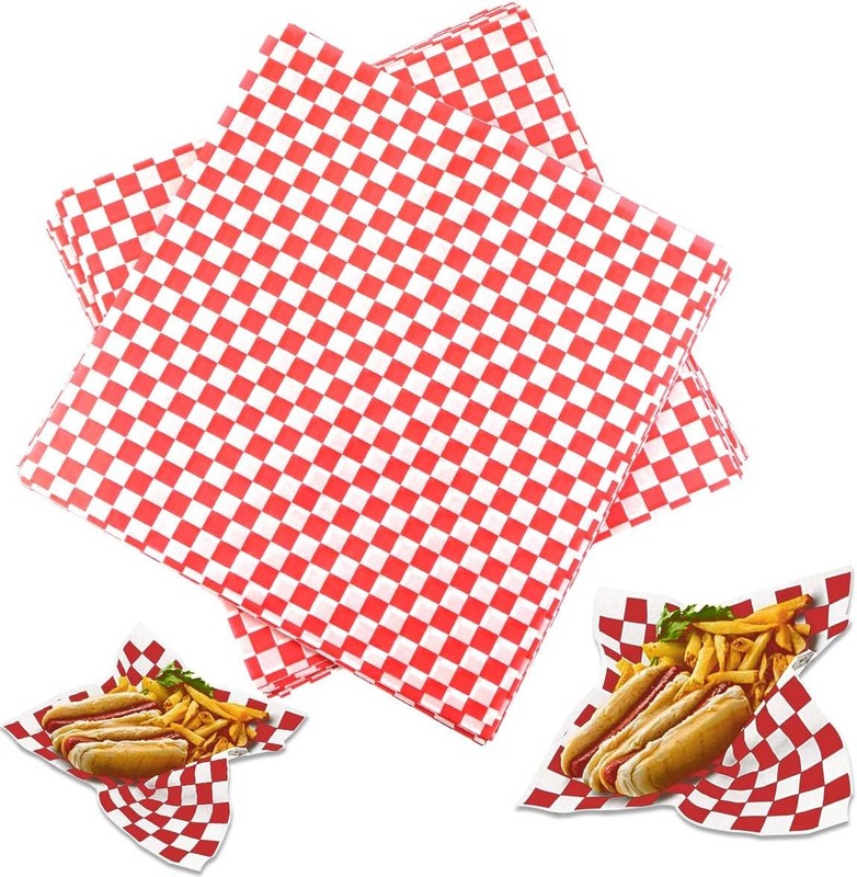 100 Sheets Cheered Dry Waxed Deli Paper Sheets, Paper Liners for Plastic