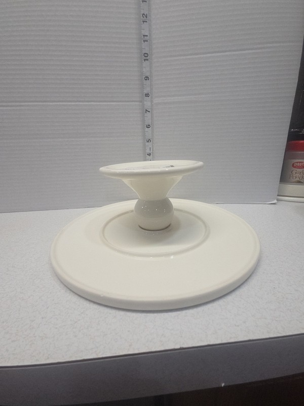 Kate Spade Cake Stand White Green Trim Target 3.5" Tall 9.78" Diameter Ceramic gallery
