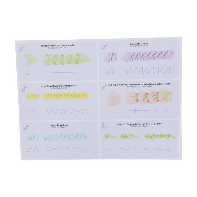 13Sheets Practical DIY Cake Decorating Pipe Practice Board Drawing Pipe Paper gallery
