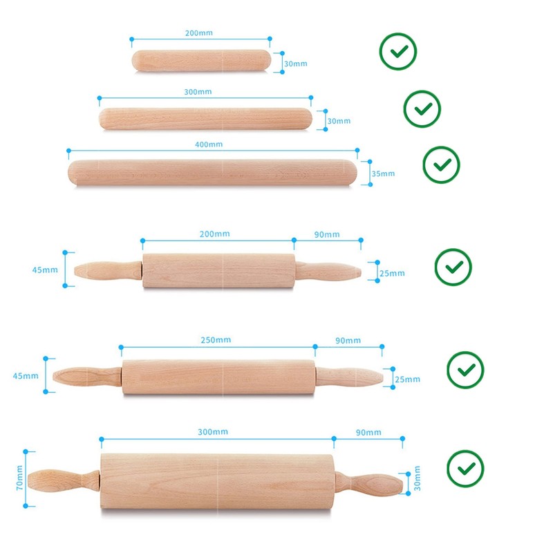 4 Pack Rolling Pin Holder Display Rack Storage for Kitchen Wall Hanging Rack gallery