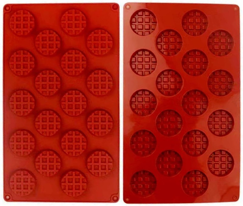 Quality 2PCS Silicone Waffle Molds, Non-Stick & Heat Resistant for All Desserts gallery