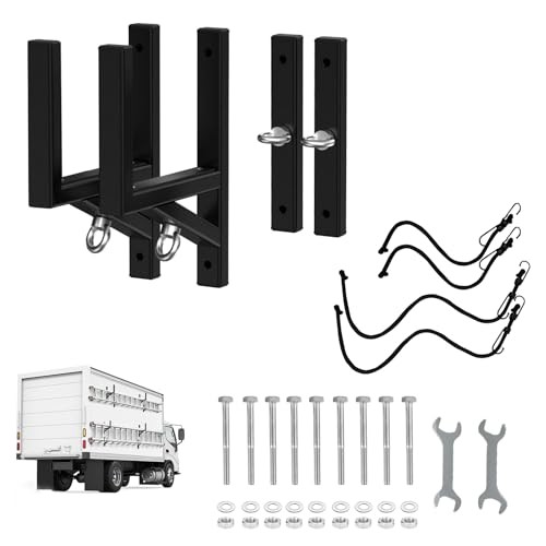 Cargo Trailer Ladder Rack-200lb Load-Carry 1-2 Ladders-Adjustable Black-2pc gallery