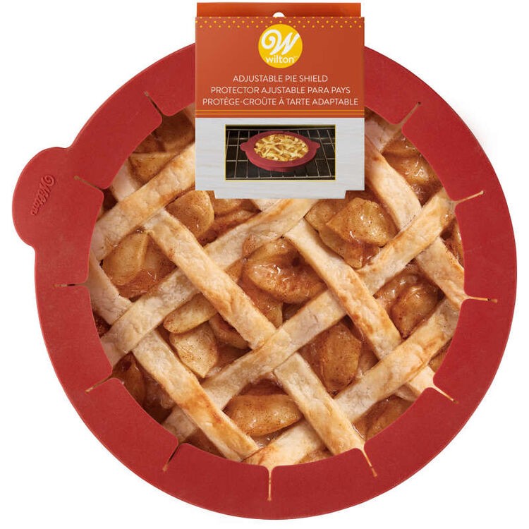 Adjustable Silicone Pie Crust Shield Wilton Thanksgiving Autumn