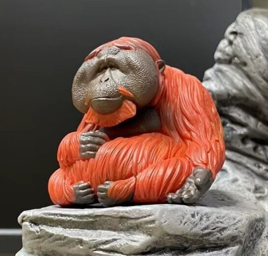Small 2 in orangutan Resin, plaster, soap, candle mold 0-94